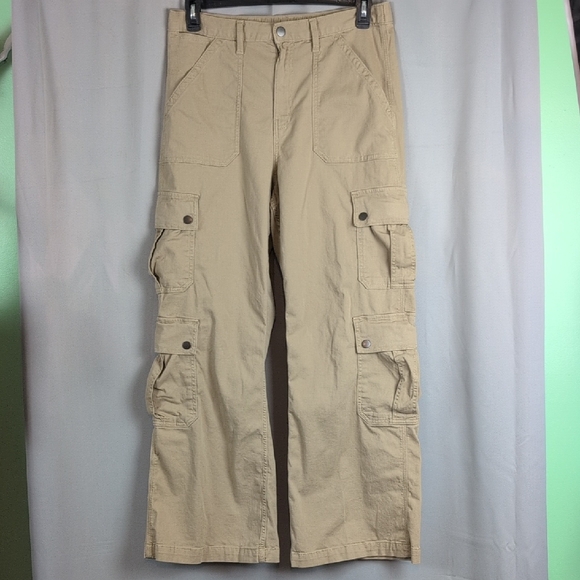 Arizona Pants - Arizona Jean Company Beige/Khaki Wide Leg Cargo Pants Utility
